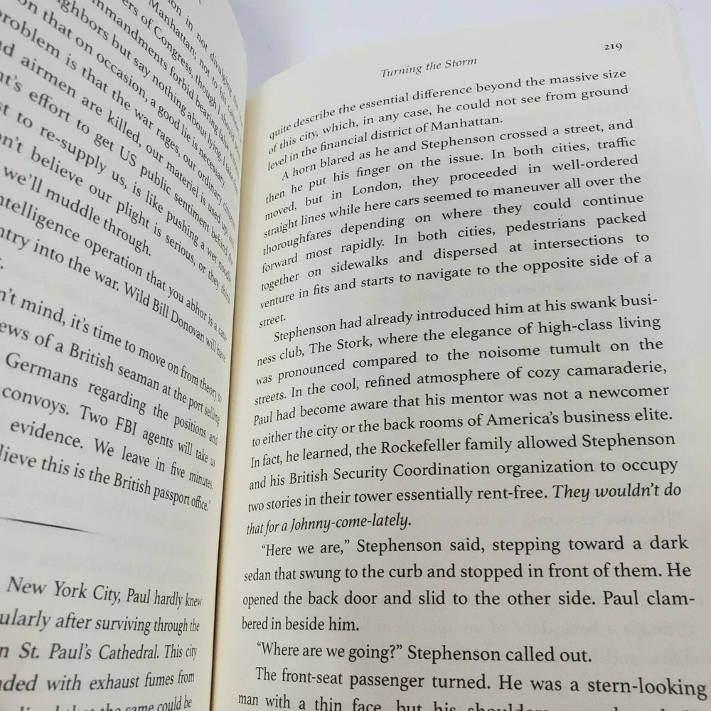 Lee Jackson Turning the Storm Book Adult OS Blue Excellent Historical Fiction